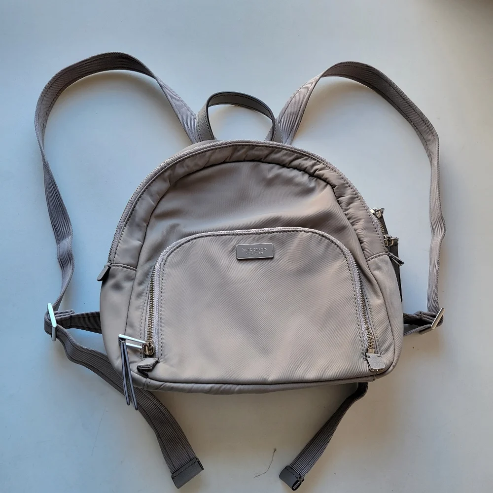 Kate Spade Dawn medium size backpack in light gray